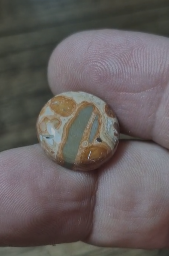 10.95ct 16mm Natural Round Leopard Jasper