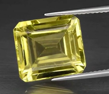 10.83ct 13x11.6mm VS Octagon Natural Yellow Lemon Quartz, Brazil