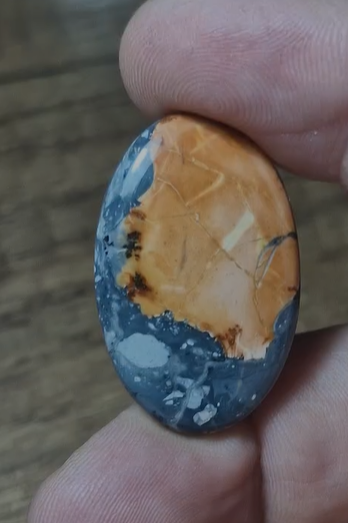 37.80ct 33.1x21.5mm Natural Oval  Maligano Jasper