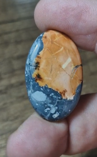 37.80ct 33.1x21.5mm Natural Oval  Maligano Jasper