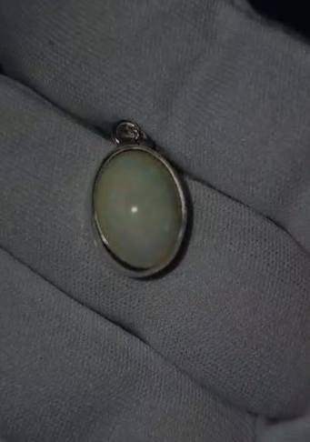 2.13gr Natural Ethiopia Opal 925 Ayar Gümüş Kolye Ucu
