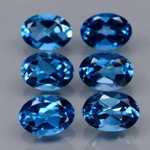 1.07ct 7x5mm Oval Natural London Blue Topaz