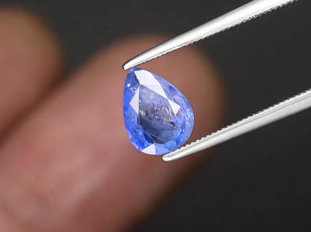 1.45ct 8x6mm Pear Blue Sapphire Ceylon, Heated