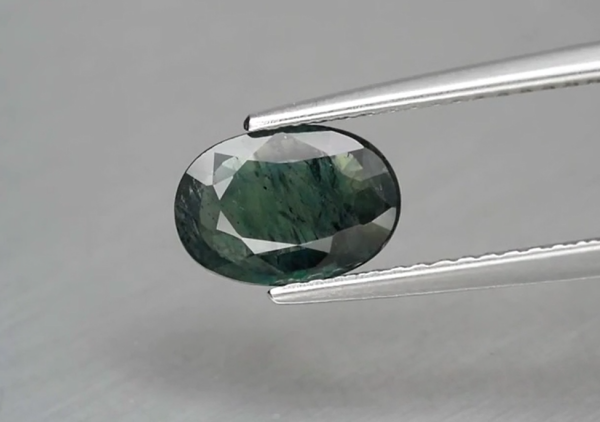 1.41ct 8.4x5.8mm Oval Green Sapphire Australia, Heated