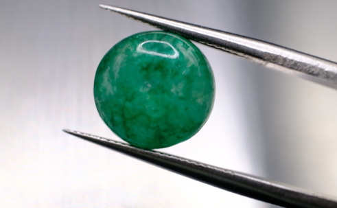 5.52ct 10.2x6.5mm Round Natural Emerald Drilled Beads