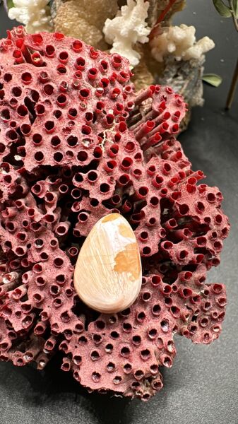 12.60 ct 19.7x13.3 mm Natural Scolosite