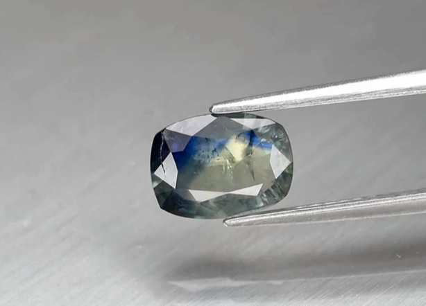 1.30ct 8.3x6mm Cushion Blue-Green Sapphire Australia, Heated