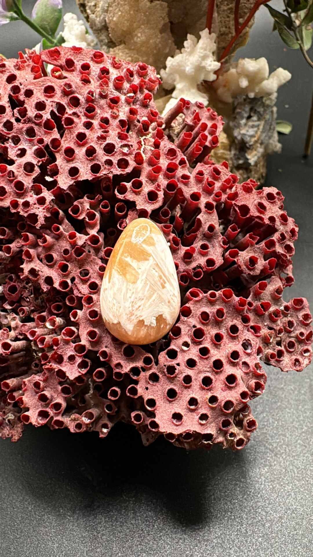 12.25 ct 21.7x13.3 mm Natural Scolosite