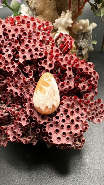 12.25 ct 21.7x13.3 mm Natural Scolosite