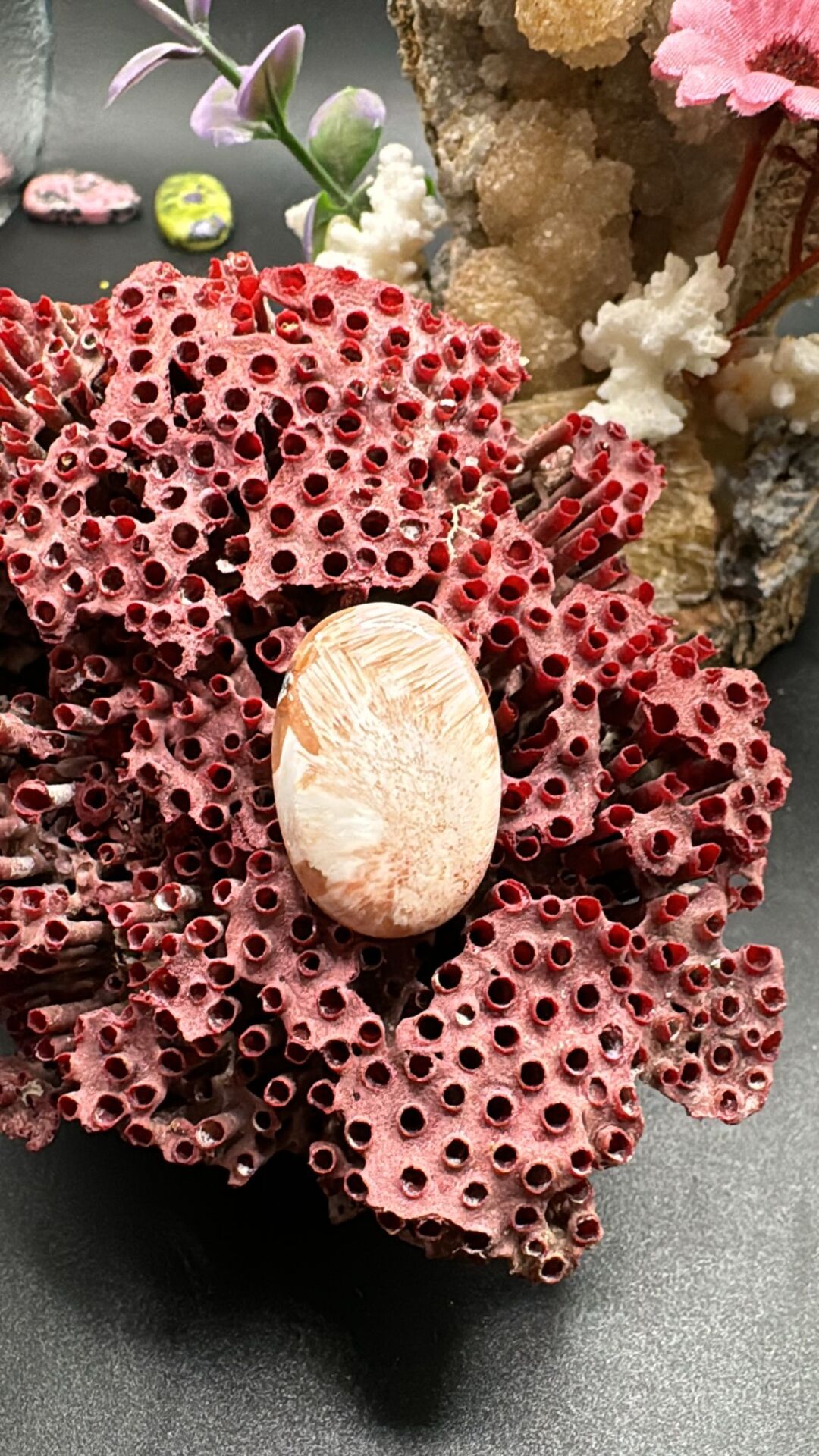 14.25 ct 24x16.3 mm Natural Scolosite