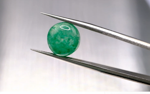 5.84ct 9.8x7.2mm Round Natural Emerald Drilled Beads