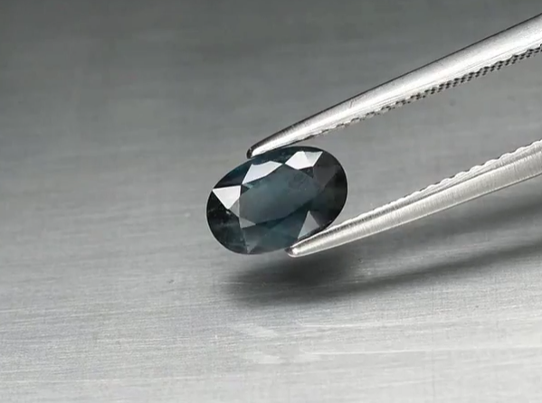 1.14ct 7.6x5mm Oval Green-Blue Sapphire Australia, Heated