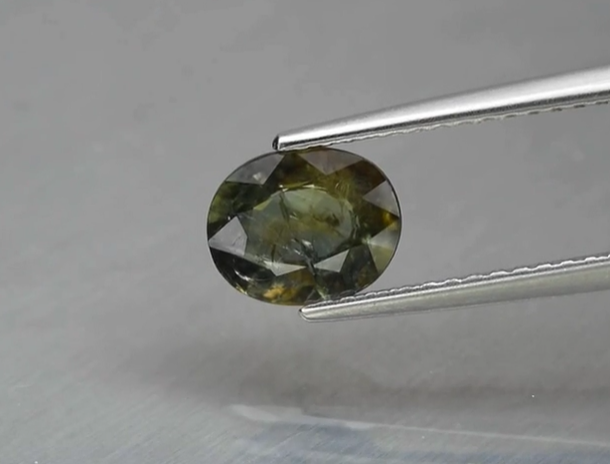 1.18ct 7.2x5.8mm Oval Green Sapphire Unheated Tanzania, Africa