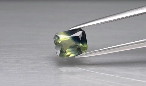 1.27ct 6.7x5.4mm Octagon Blue-Green Sapphire Australia, Heated