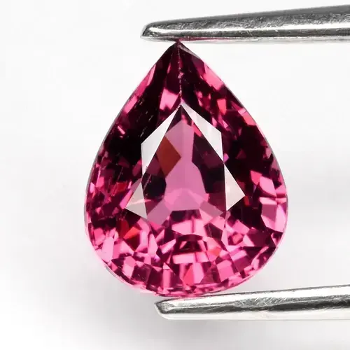1.53ct VS Pear Natural Purplish Pink Rhodolite Garnet - Tanzania Gem