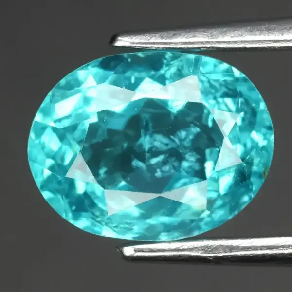 1.52ct 7.8x6mm Oval Natural Green Blue Apatite - Unheated, Brazil Gemstone