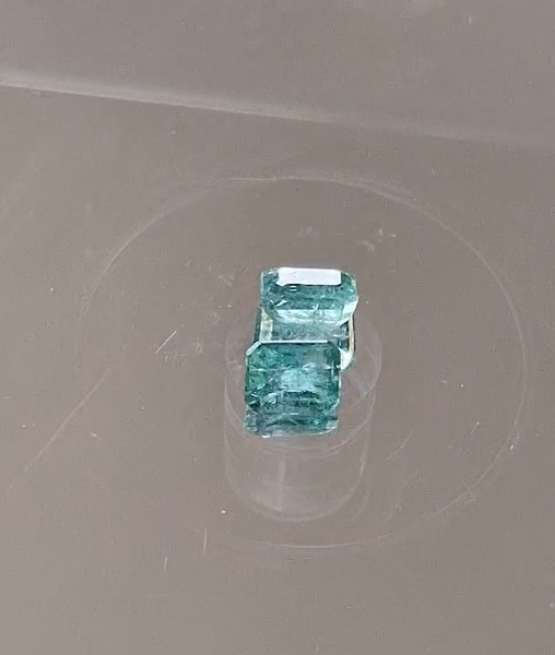 1.50ct 2pcs Lot 5.5x4.4mm Octagon Natural Emerald Zambia