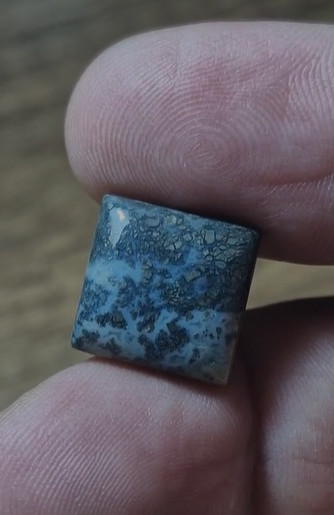 12.35ct 13.7mm Natural Square Markazite Hipomo Jasper