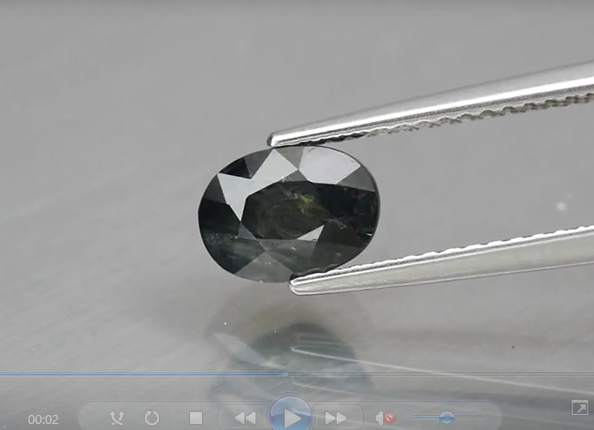 1.67ct 7.3x5.3mm Oval Blue-Green Sapphire Unheated Tanzania, Africa