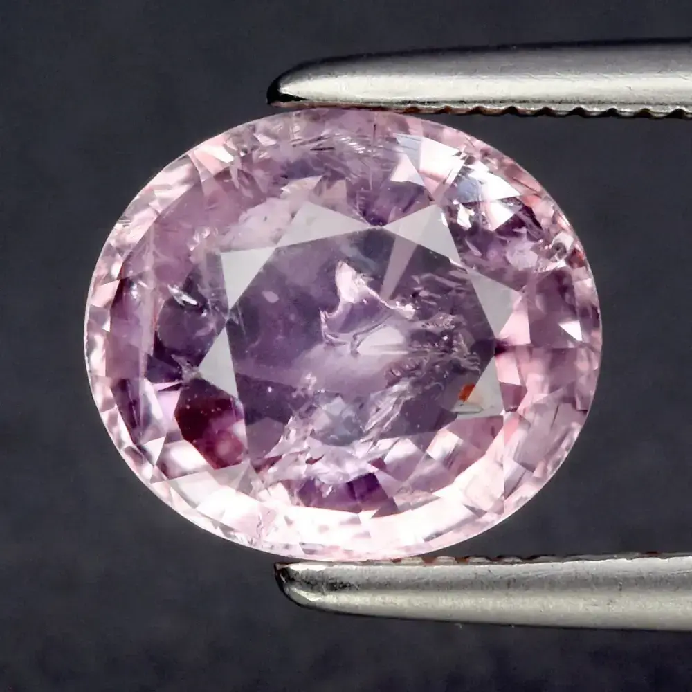 1.38ct 7.7x6.8mm Oval Natural Pink Tourmaline - Unheated, Africa Gemstone