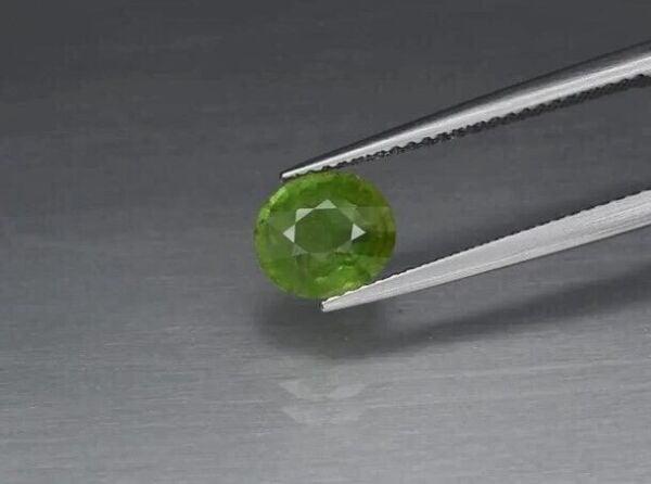 1.41ct 7.5x6.6mm Oval Natural Green Grossular Garnet, Africa