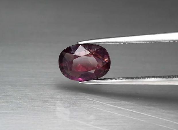 2.08ct 9.6x7mm Oval Pinkish Purple Sapphire Unheated Madagascar