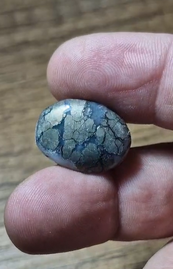 19.45ct 21.4x15.7mm Natural Oval Markazite Hipomo Jasper