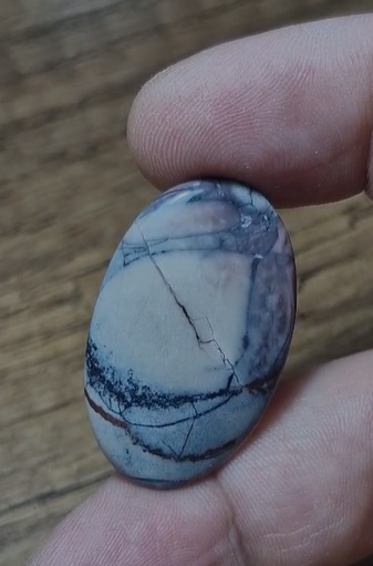 31.60ct 35.3x21.6mm Natural Oval Porcelain Jasper