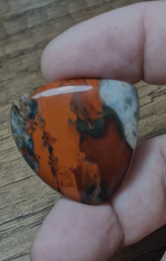 52.25ct 35.3x33.7mm Natural Pear Red Jasper