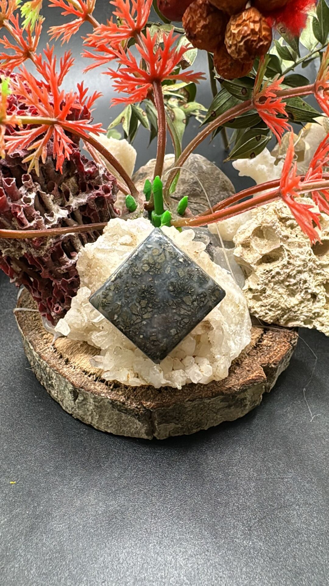 23.20 ct 19x18 mm Natural Hipomo Jasper Markazit