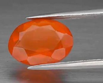 1.84ct 10.8x8mm VS Oval Natural Orange Fire Opal, Mexico