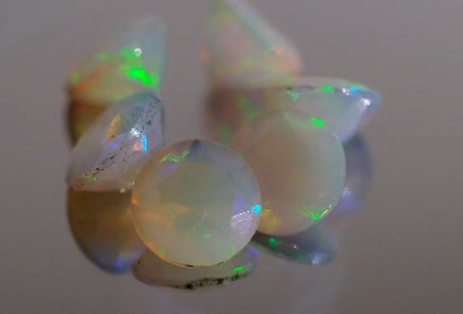 1.94ct 4mm 6pcs Round Natural Ethiopian Opal