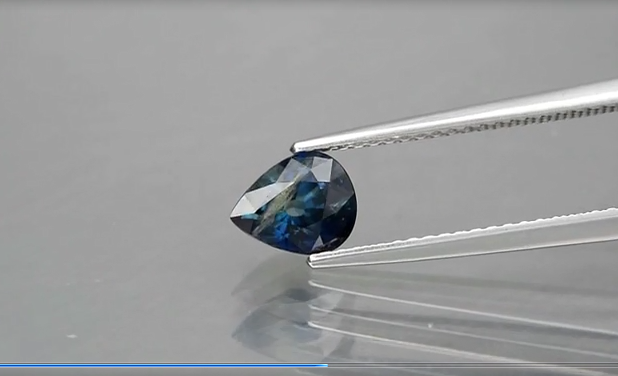 1.12ct 6.7x5.5mm Pear Blue Green  Sapphire Australia, Heated