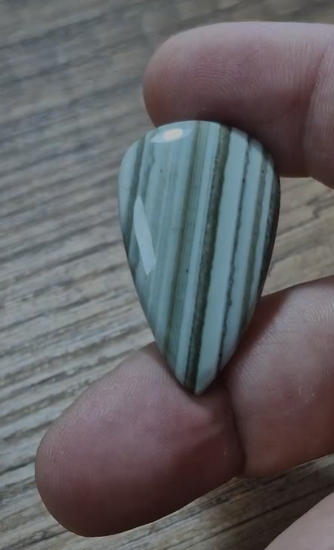 32.85ct 36.4x21.4mm Natural Pear Coffea Jasper