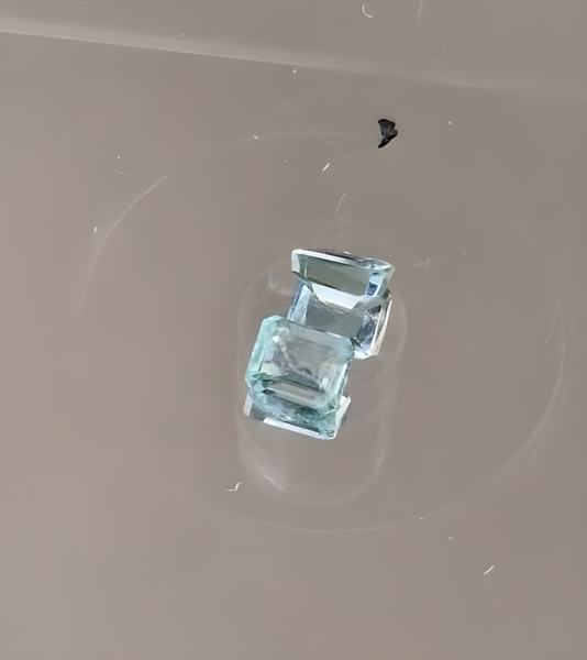 1.20ct 2pcs Lot 5x4.1mm Octagon Natural Emerald Zambia