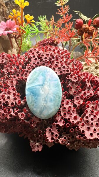 46.60 ct 33.9x23.3 mm Natural Larimar