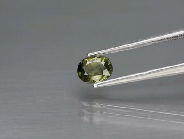0.95ct 6.5x5.2mm Oval Green Sapphire Australia, Heated