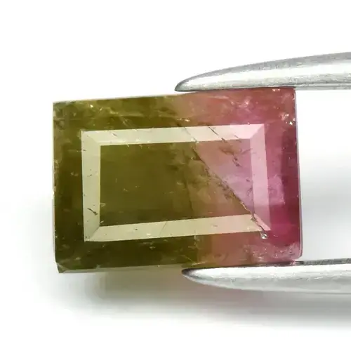 1.01ct 6.7x4.7mm Baguette Natural Watermelon Tourmaline - Unheated Africa Gem