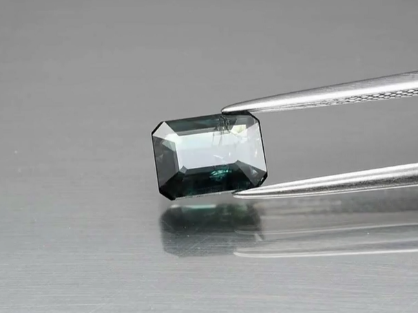 1.62ct 8x6mm Octagon Bluish Green Sapphire Africa, Heated