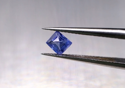 0.43ct 3.9mm Square Natural Violet Blue Tanzanite , Tanzania