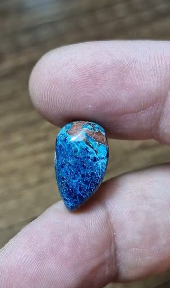 10.00ct 18.2x10.5mm Pear Natural Azurite