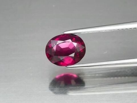 2.03ct 8.2x6.5mm Oval Natural Purplish Pink Rhodolite Garnet, Africa