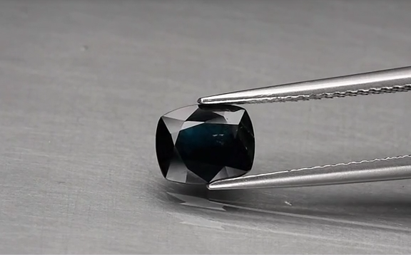 1.26ct 7x5.8mm Cushion Greenish Blue Sapphire Australia, Heated