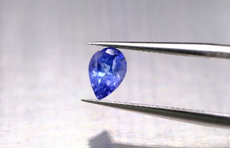 0.71ct 6.8x4.9mm Pear Natural Violet Blue Tanzanite , Tanzania
