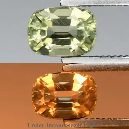 0.78ct VS Cushion Natural Color Change Diaspore - Turkey Gemstone