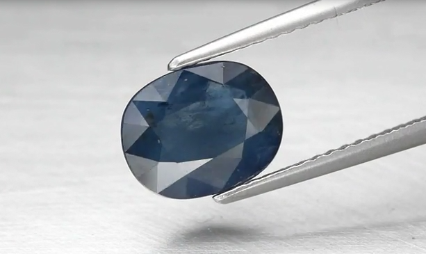 1.93ct 9x7.2mm Oval Deep Blue Sapphire Ethiopia, Heated