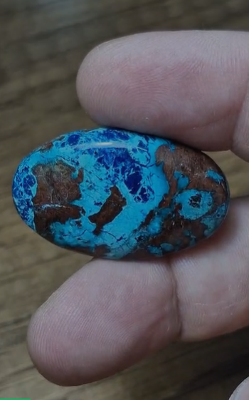 38.65ct 35.7x22mm Oval Natural Azurite