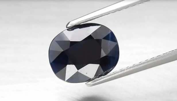 2.22ct 9x7.2mm Oval Midnight Blue Sapphire Ethiopia, Heated
