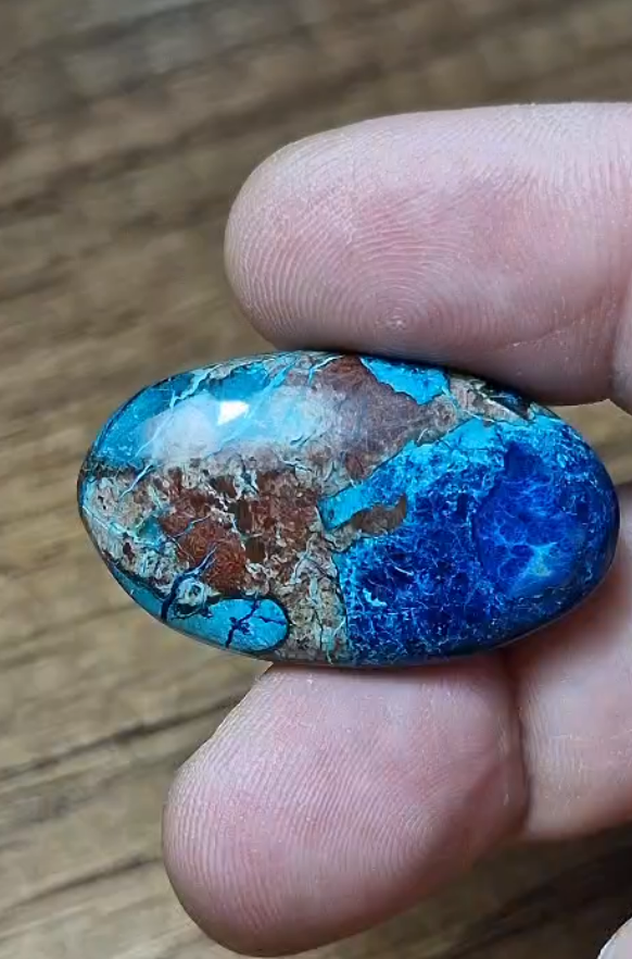 43.10ct 34.8x20.4mm Oval Natural Azurite