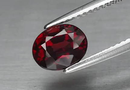 1.83ct 8x6.3mm Oval Natural Purplish Red Rhodolite Garnet, Africa